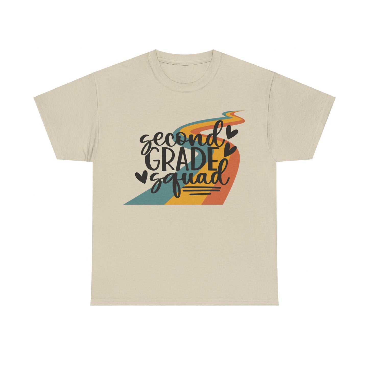 Boho Retro Second Grade Squad Classroom Team Shirt