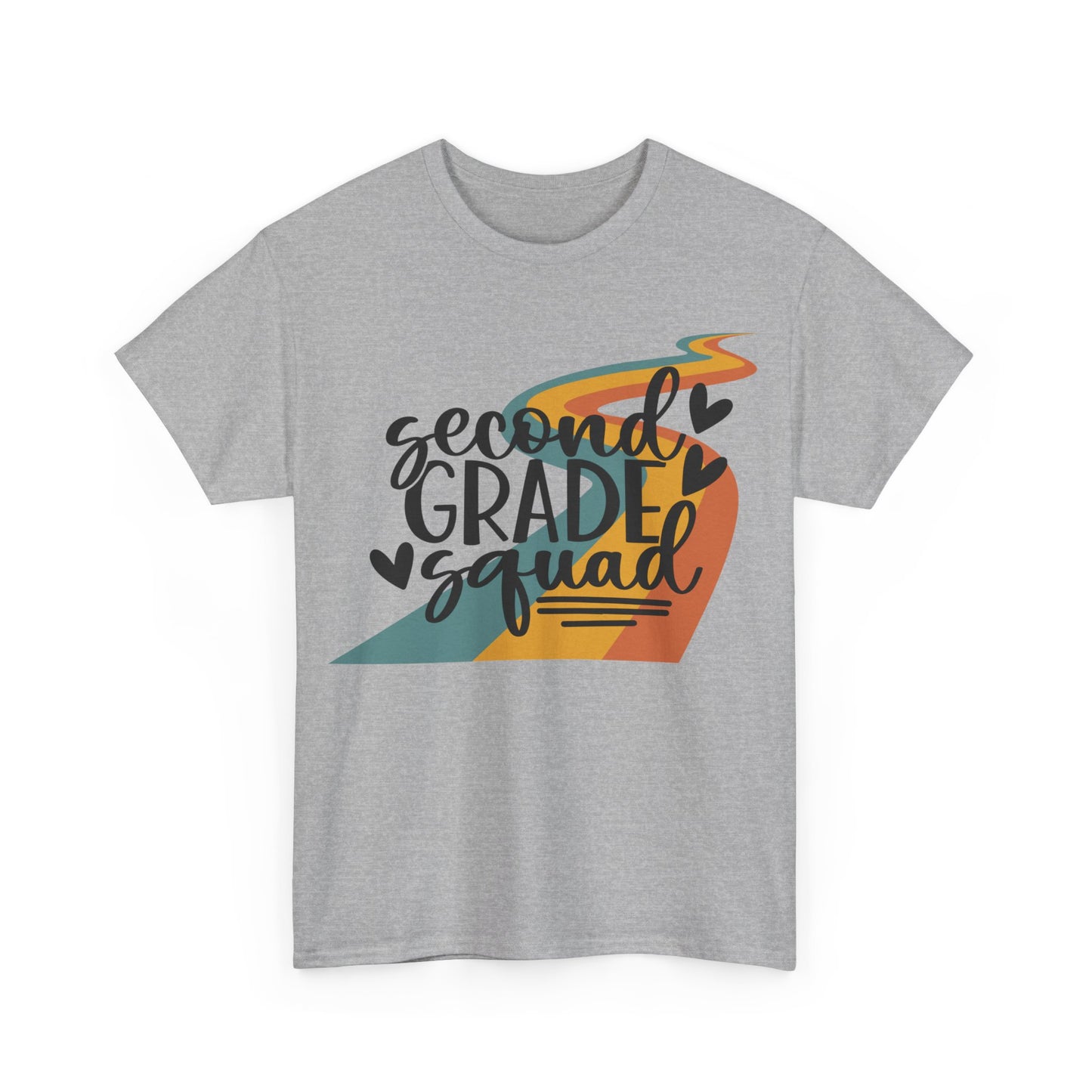 Boho Retro Second Grade Squad Classroom Team Shirt