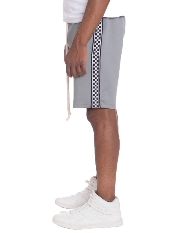 Mens Checkered Stripe Shorts