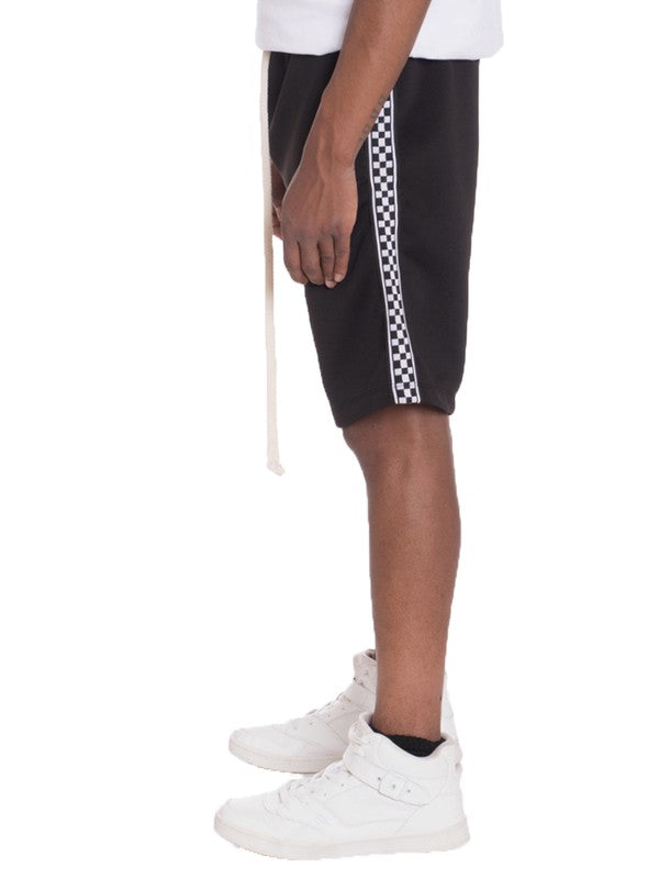 Mens Checkered Stripe Shorts