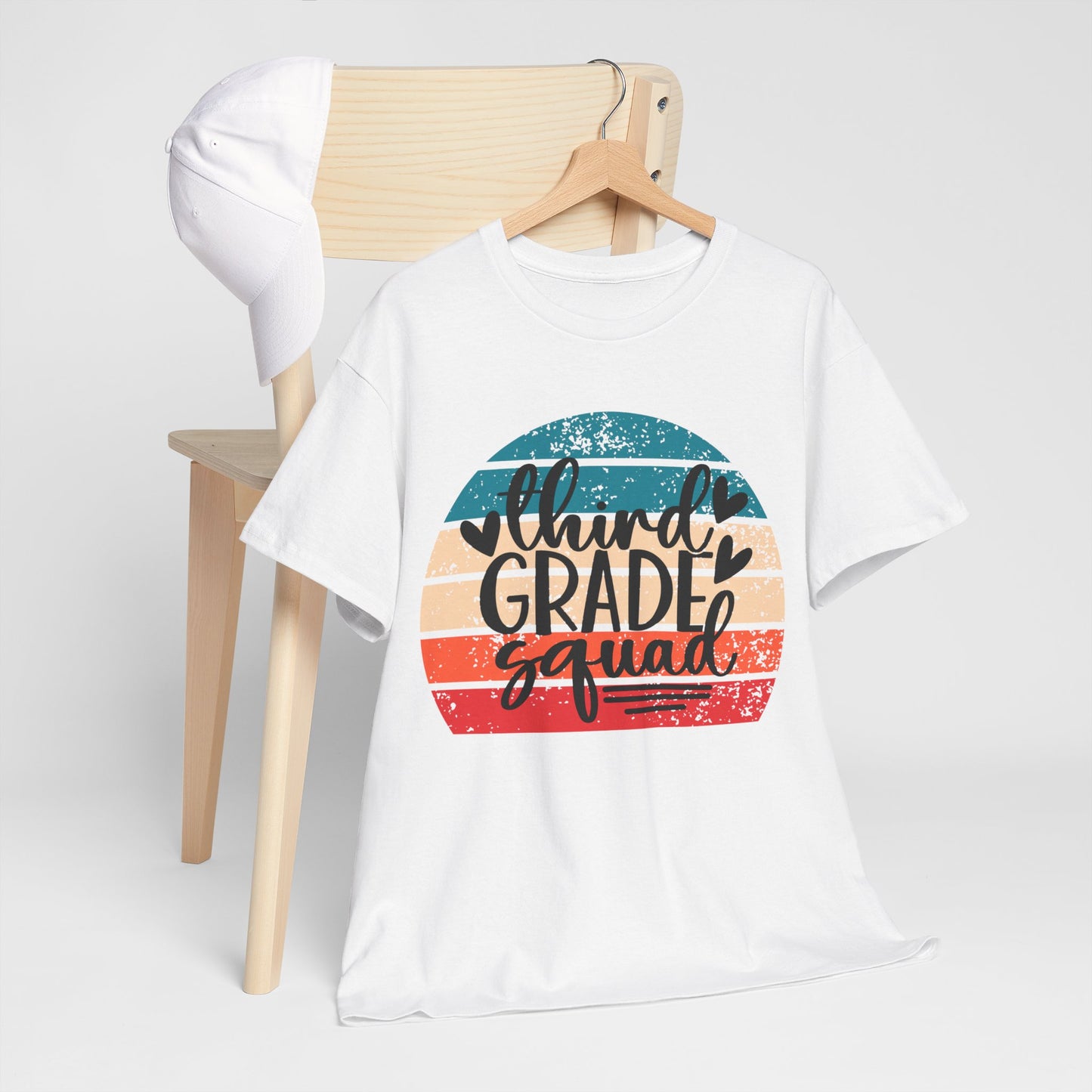 Boho Retro Design Third Grade Squad Tshirt