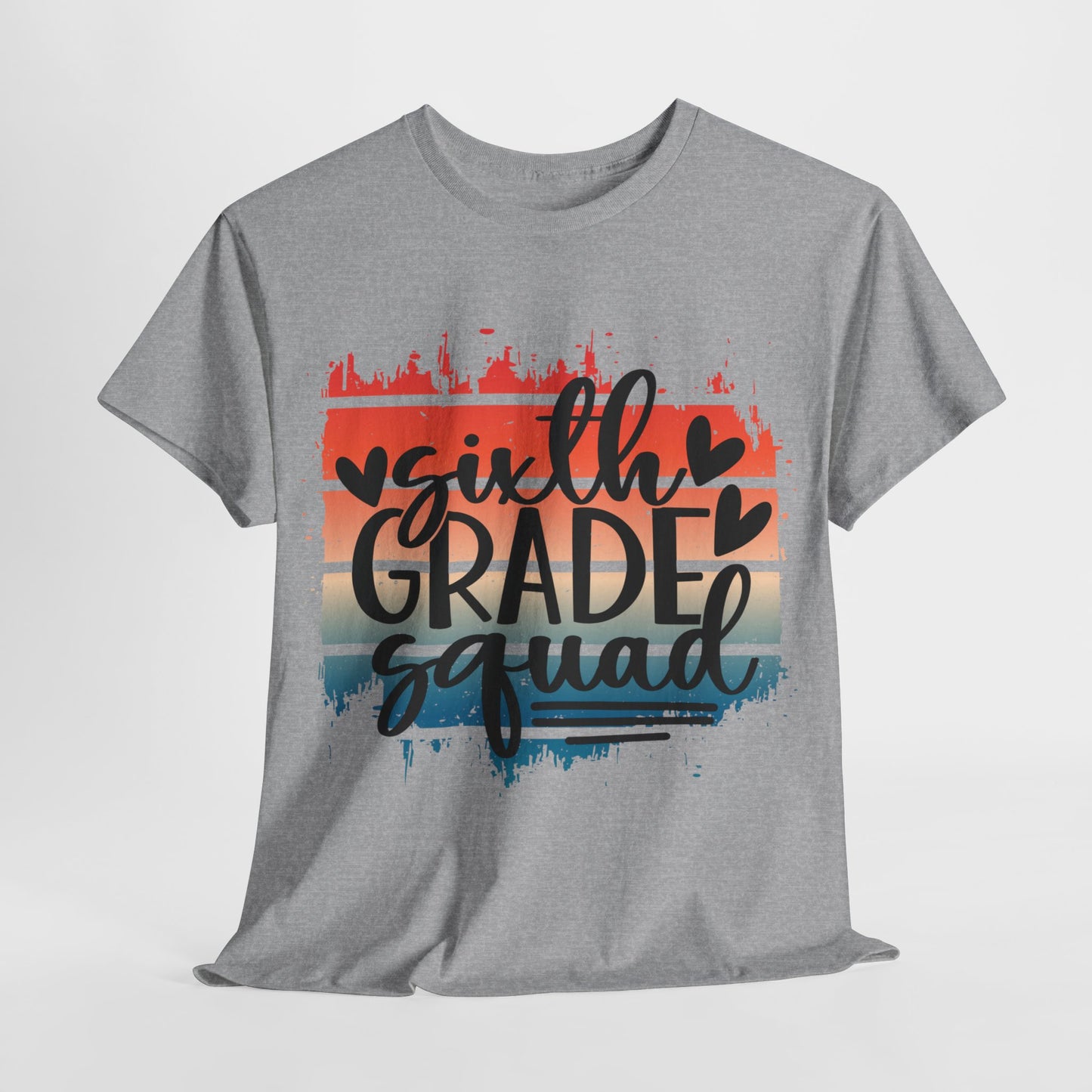 Boho Retro Sixth Grade Squad Classroom School TShirt