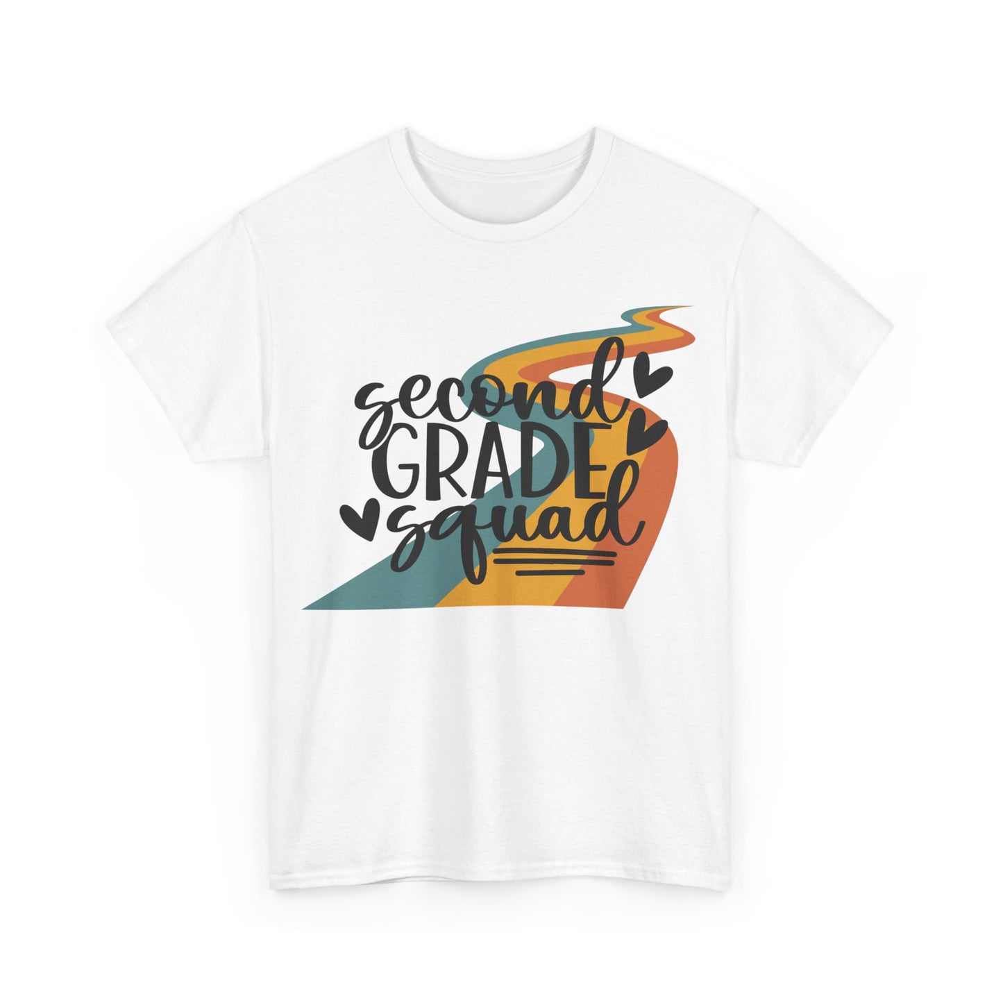 Boho Retro Second Grade Squad Classroom Team Shirt