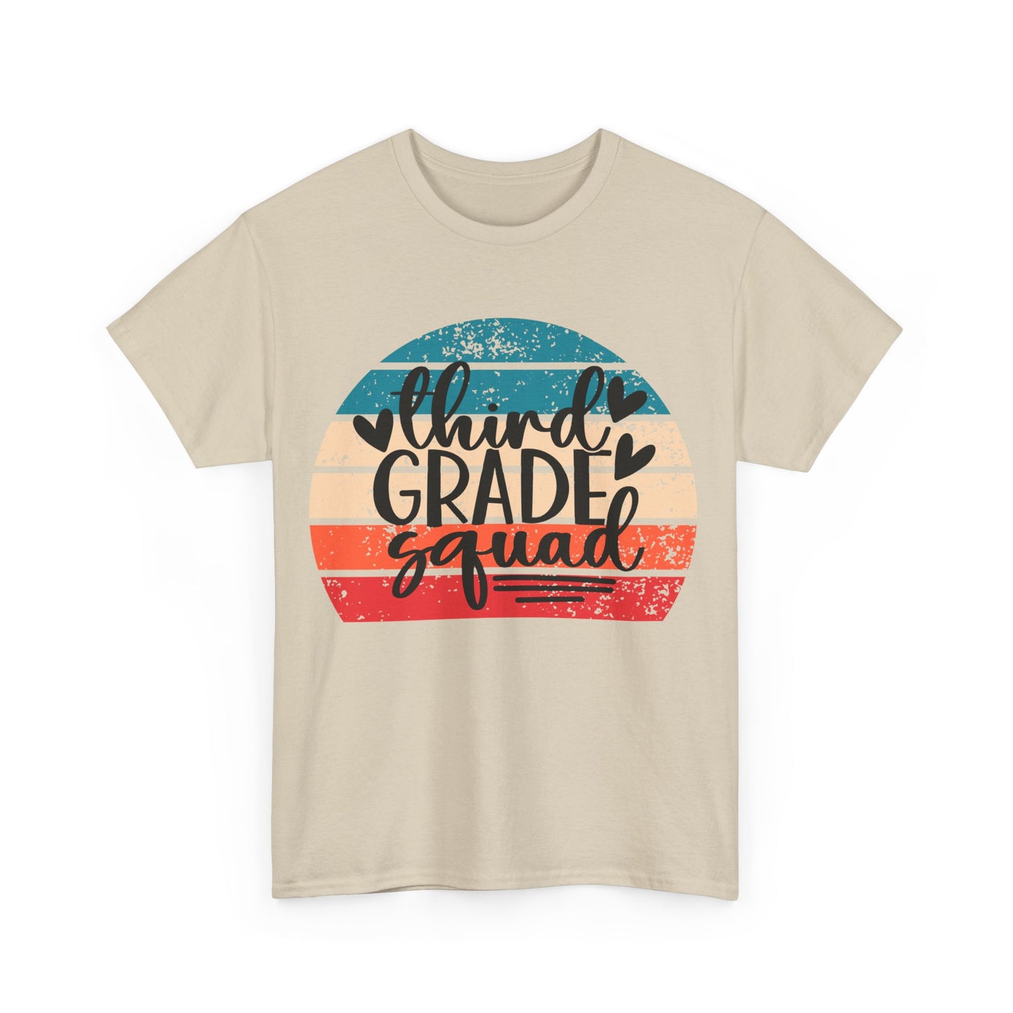 Boho Retro Design Third Grade Squad Tshirt