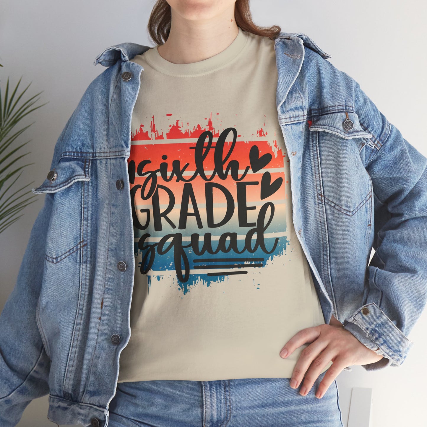 Boho Retro Sixth Grade Squad Classroom School TShirt