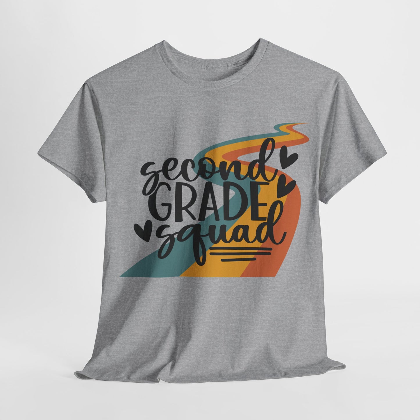 Boho Retro Second Grade Squad Classroom Team Shirt