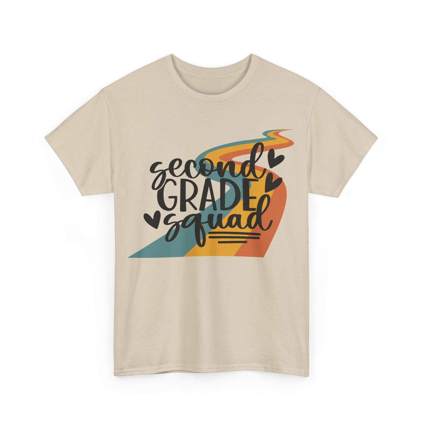 Boho Retro Second Grade Squad Classroom Team Shirt