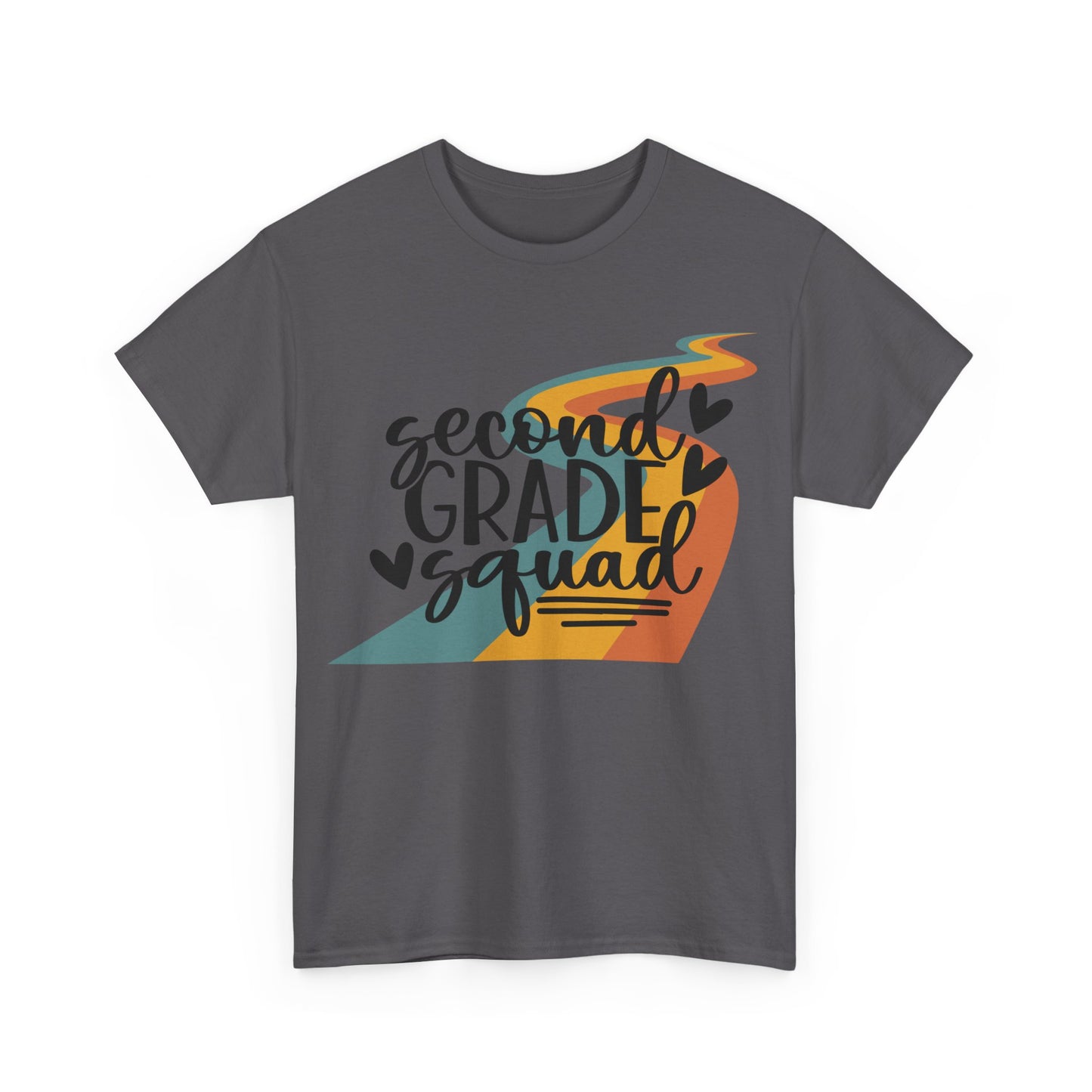 Boho Retro Second Grade Squad Classroom Team Shirt