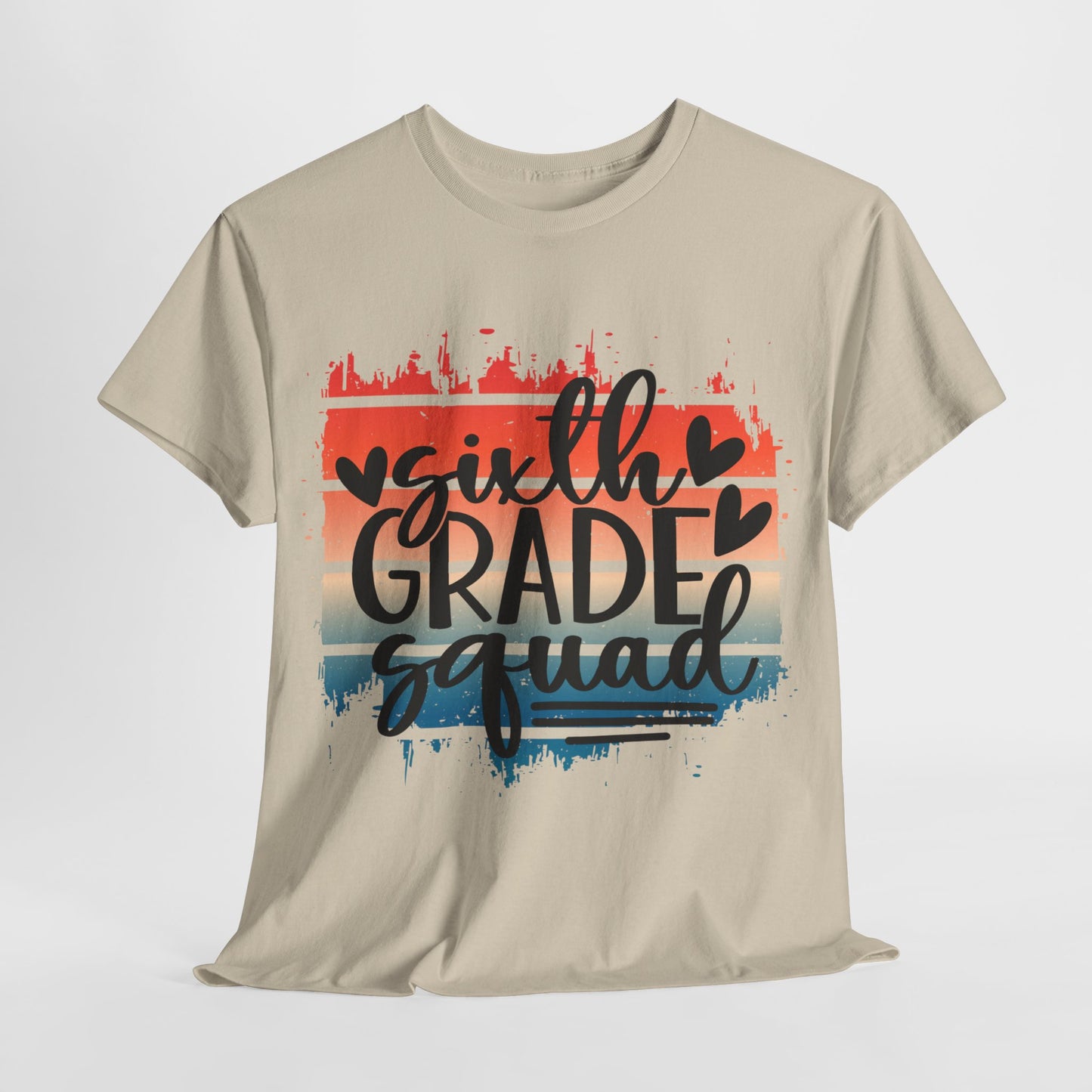 Boho Retro Sixth Grade Squad Classroom School TShirt