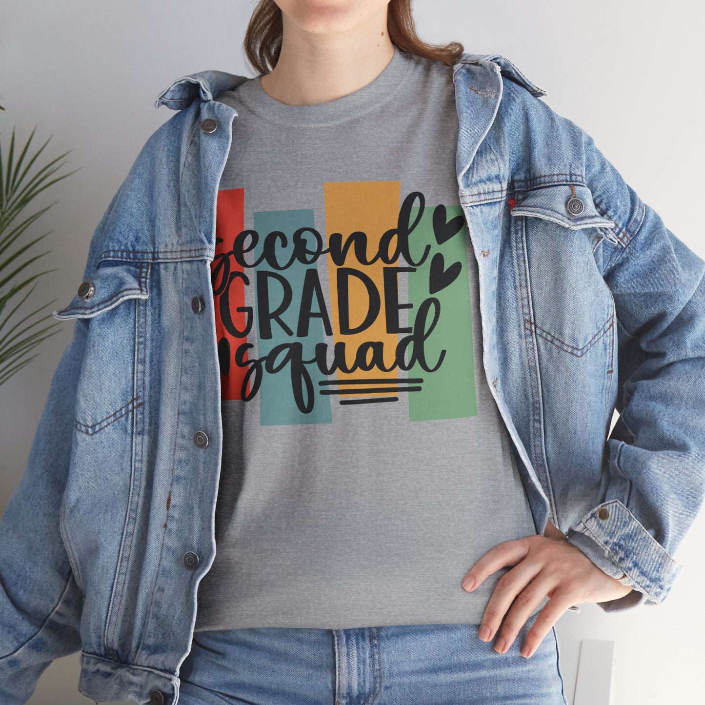 Second Grade Retro Design Team School Shirt