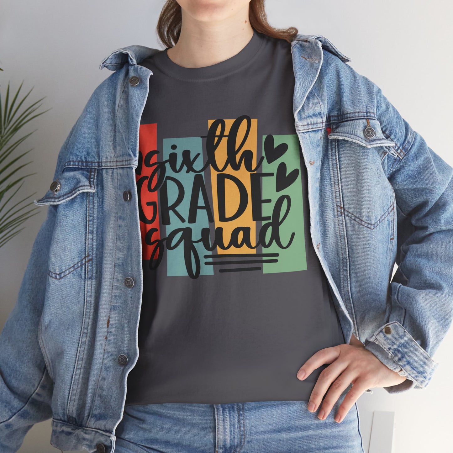 Boho Retro Sixth Grade Squad School Shirt