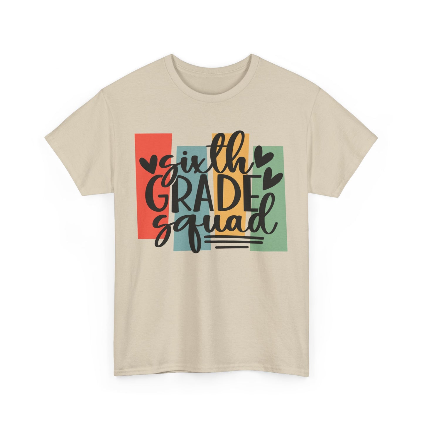 Boho Retro Sixth Grade Squad School Shirt