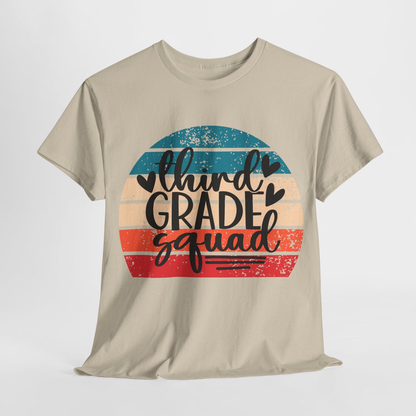 Boho Retro Design Third Grade Squad Tshirt